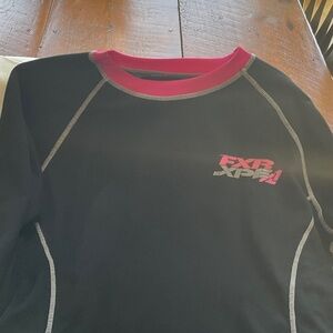 FXR Black Athletic Pullover with Pink Trim